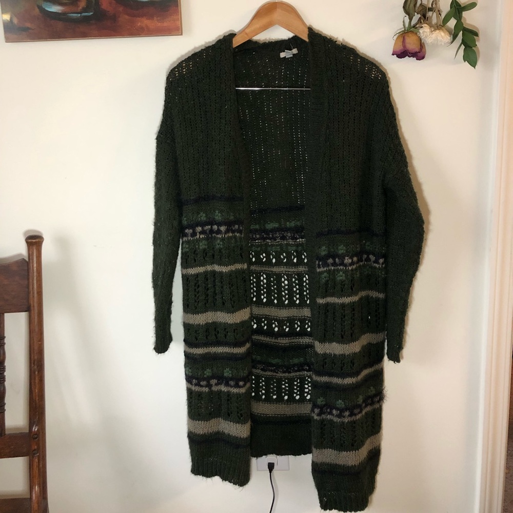 2 for $6! Green sweater cardigan